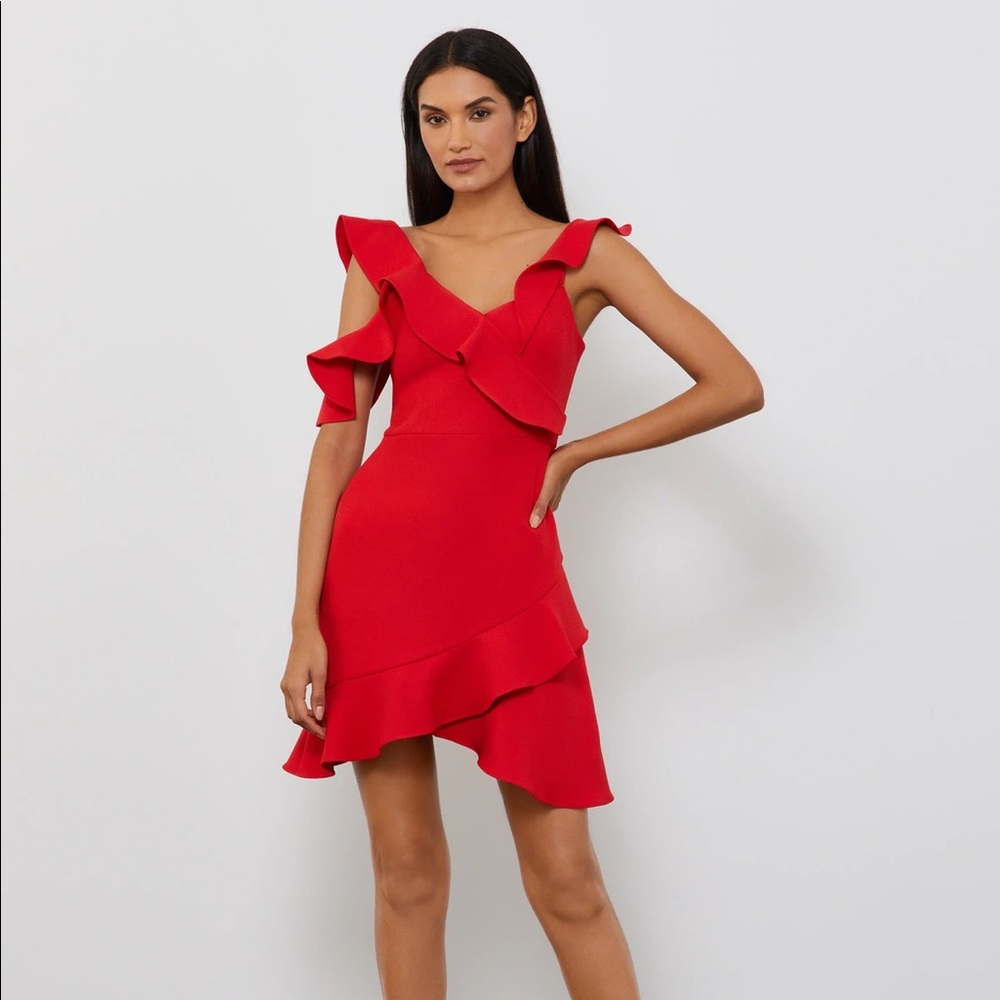 BCBGMaxAzria Malik One-Shoulder Dress